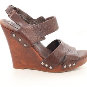 BCBGMAXAZRIA Wedges Sandals platform High Heel  Brown 36 Narrow ($) 4379